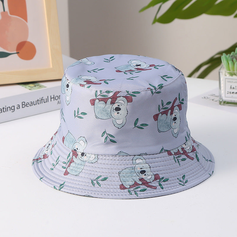 Wholesale Cotton Polyester Cartoon Koala Print Bucket Hat